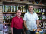 Danny and Mr. Manolis Chlomis at his store