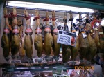 Hams in the Barcelona market