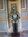 One of the suits of armor decorating the corridor